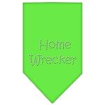 Home Wrecker Rhinestone Bandana Lime Green Large