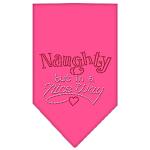 Naughty but in a Nice Way Rhinestone Bandana Bright Pink Large
