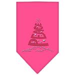 Peace Tree Rhinestone Bandana Bright Pink Large