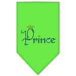 Prince Rhinestone Bandana Lime Green Large