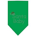 Santa Baby Rhinestone Bandana Emerald Green Large