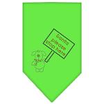 Santa Please Stop here Rhinestone Bandana Lime Green Large