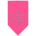 Snowflake Rhinestone Bandana Bright Pink Large