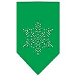 Snowflake Rhinestone Bandana Emerald Green Large