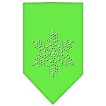 Snowflake Rhinestone Bandana Lime Green Large