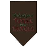 Tinsel in a Tangle Rhinestone Bandana Brown Large