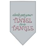 Tinsel in a Tangle Rhinestone Bandana Grey Large