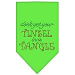 Tinsel in a Tangle Rhinestone Bandana Lime Green Large