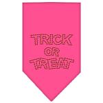 Trick or Treat Rhinestone Bandana Bright Pink Large