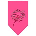 Wreath Rhinestone Bandana Bright Pink Large