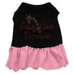 Candy Cane Princess Rhinestone Dress Black with Pink Lg