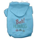 Bah Humbug Rhinestone Hoodies Baby Blue L