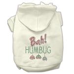 Bah Humbug Rhinestone Hoodies Cream L