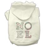 Noel Rhinestone Hoodies Cream L