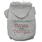 Tinsel in a Tangle Rhinestone Hoodies Grey L