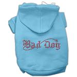 Bad Dog Rhinestone Hoodies Baby Blue L