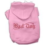 Bad Dog Rhinestone Hoodies Pink L