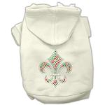 Holiday Fleur de lis Hoodies Cream L