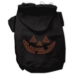 Jack O' Lantern Rhinestone Hoodies Black L