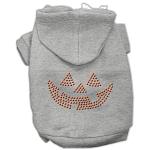 Jack O' Lantern Rhinestone Hoodies Grey L