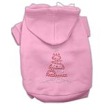 Peace Tree Rhinestone Hoodies Pink L