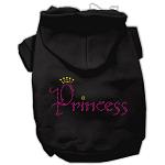 Princess Rhinestone Hoodies Black L