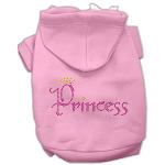 Princess Rhinestone Hoodies Pink L