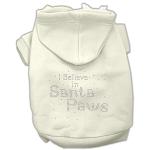 I Believe in Santa Paws Hoodie Cream L