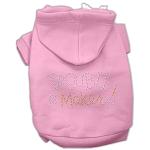 Trouble Maker Rhinestone Hoodies Pink L