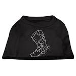 Rhinestone Boot Shirts Black L