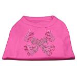 Candy Cane Crossbones Rhinestone Shirt Bright Pink L