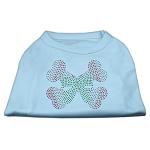 Candy Cane Crossbones Rhinestone Shirt Baby Blue L