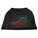 Rhinestone Chili Pepper Shirts Black L