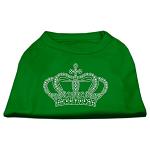 Rhinestone Crown Shirts Emerald Green Lg