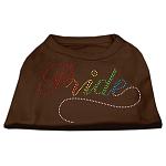 Rainbow Pride Rhinestone Shirts Brown Lg