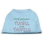 Tinsel in a Tangle Rhinestone Dog Shirt Baby Blue Lg