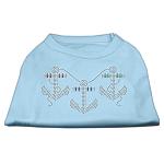 Rhinestone Anchors Shirts Baby Blue L