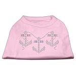 Rhinestone Anchors Shirts Light Pink L