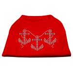 Rhinestone Anchors Shirts Red L