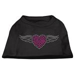 Aviator Rhinestone Shirt Black L