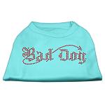 Bad Dog Rhinestone Shirts Aqua L