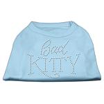 Bad Kitty Rhinestud Shirt Baby Blue L