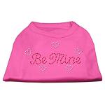 Be Mine Rhinestone Shirts Bright Pink L