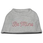 Be Mine Rhinestone Shirts Grey L