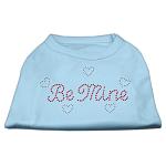 Be Mine Rhinestone Shirts Baby Blue L