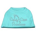 Candy Cane Princess Shirt Aqua L