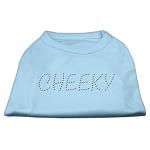 Cheeky Rhinestone Shirt Baby Blue L