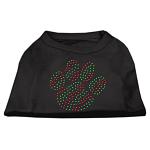 Holiday Paw Rhinestone Shirts Black L