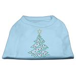 Christmas Tree Rhinestone Shirt Baby Blue L