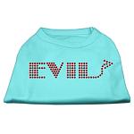 Evil Rhinestone Shirts Aqua L